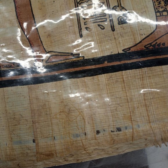 Beautiful Egyptian Painting On Papyrus Paper. Art Birds Fish - Picture 4 of 7